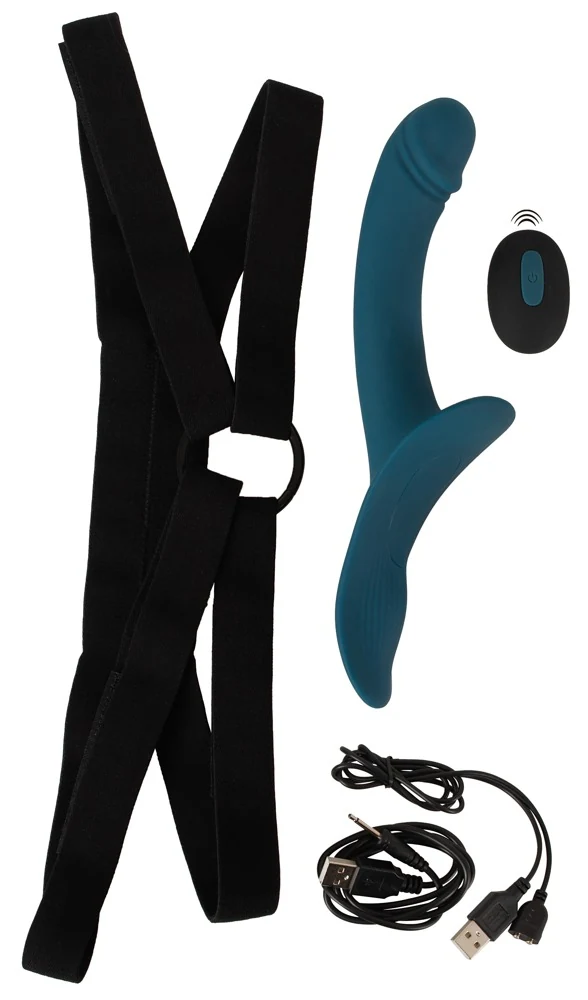 Strap-on set met vibrator en afstandsbediening