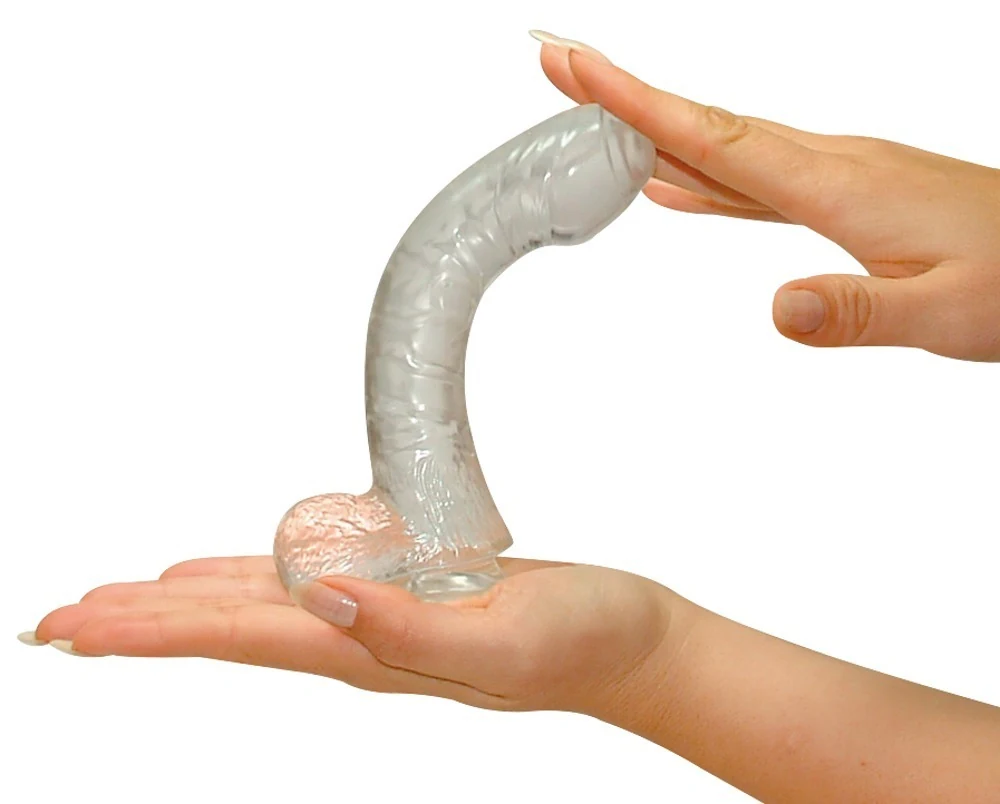 Flexibele buttcock dildo met zuigvoet 17 cm