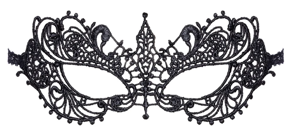 Cottelli zwart oogmasker met borduursel