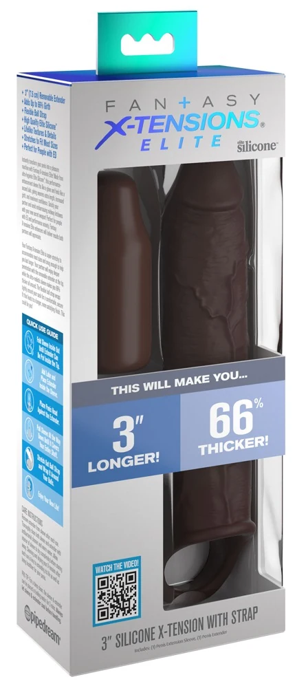 Penis Sleeve 3 Inch Silicone X-Tension met Strap
