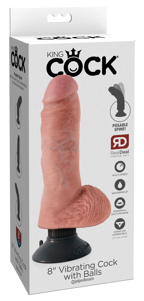 Buigbare vibrator met zuignap 24 cm