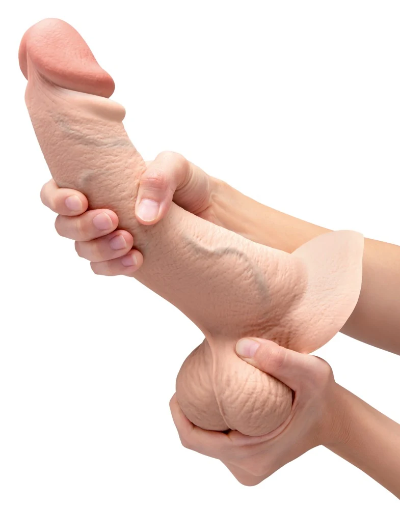 b-vibe 10 inch curvy dildo met zuigvoet