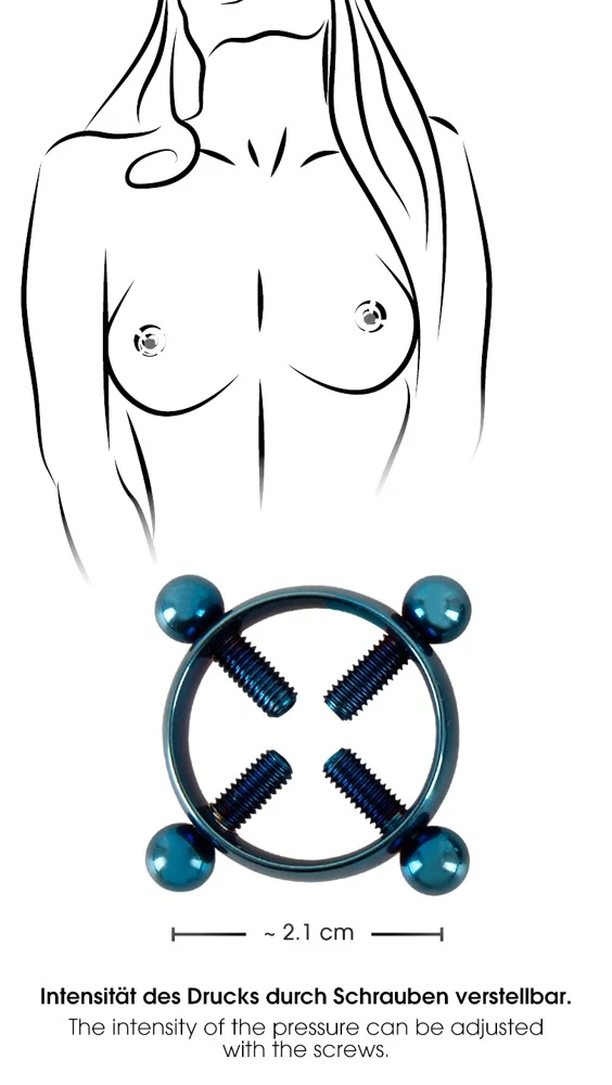 Bad Kitty Nipple Jewellery Blue Moon tepelklemmen