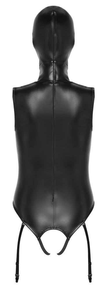 Bad Kitty ouvert jarretel body met masker