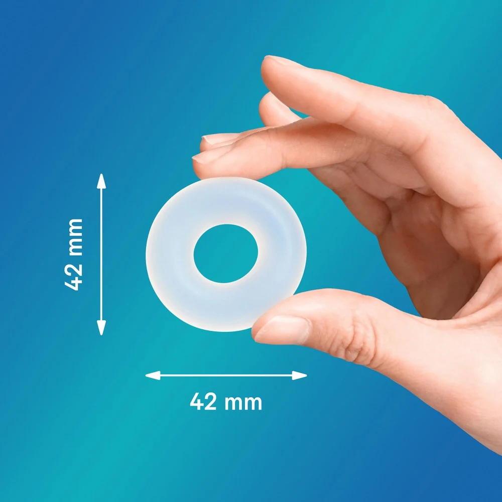 Transparant witte siliconen penisring 1,6 cm