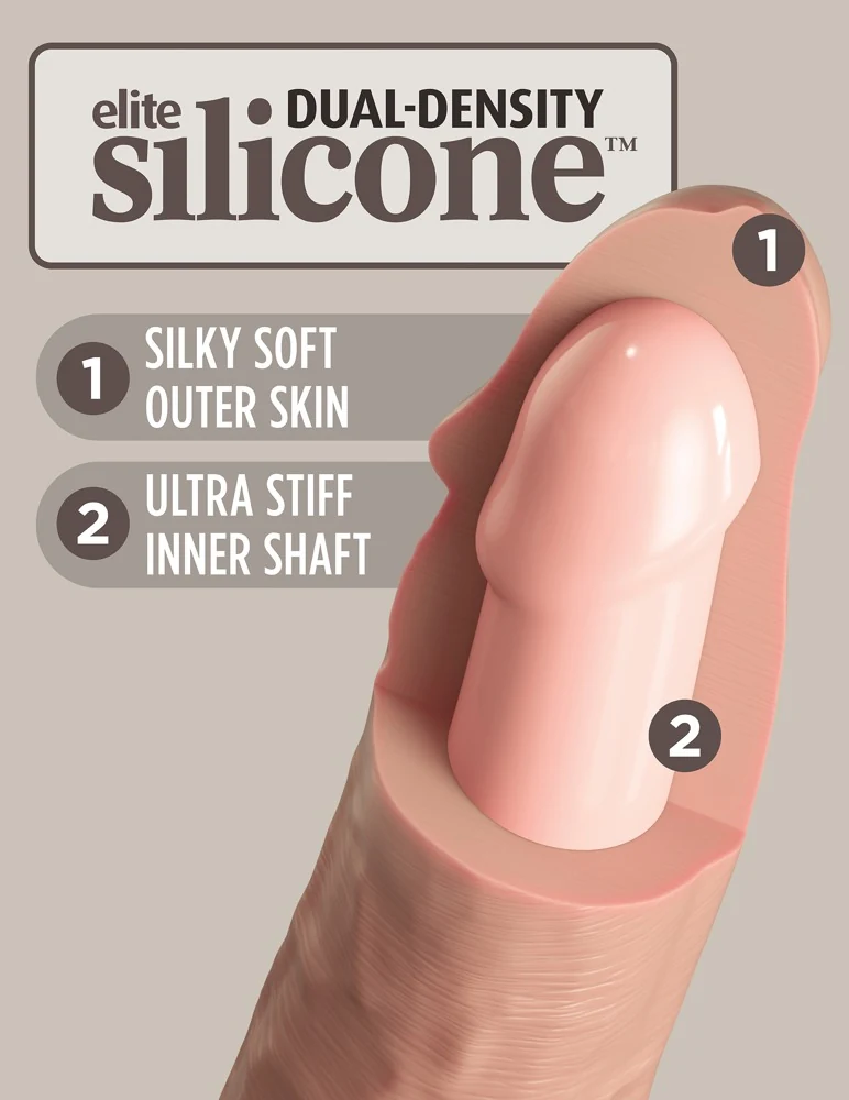King Cock Elite Natural Vibrator met Afstandsbediening 24,8 cm