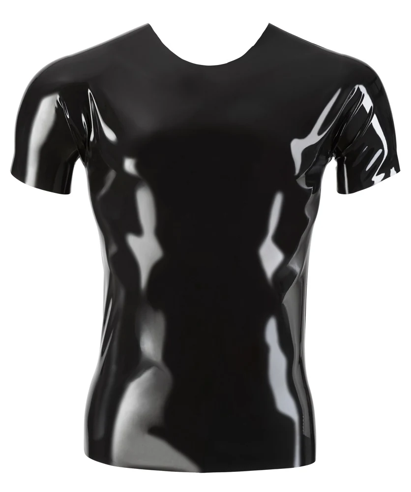 Latex uniseks shirt zwart