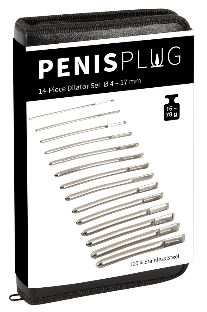 14-delige urethrale dilator set van roestvrij staal