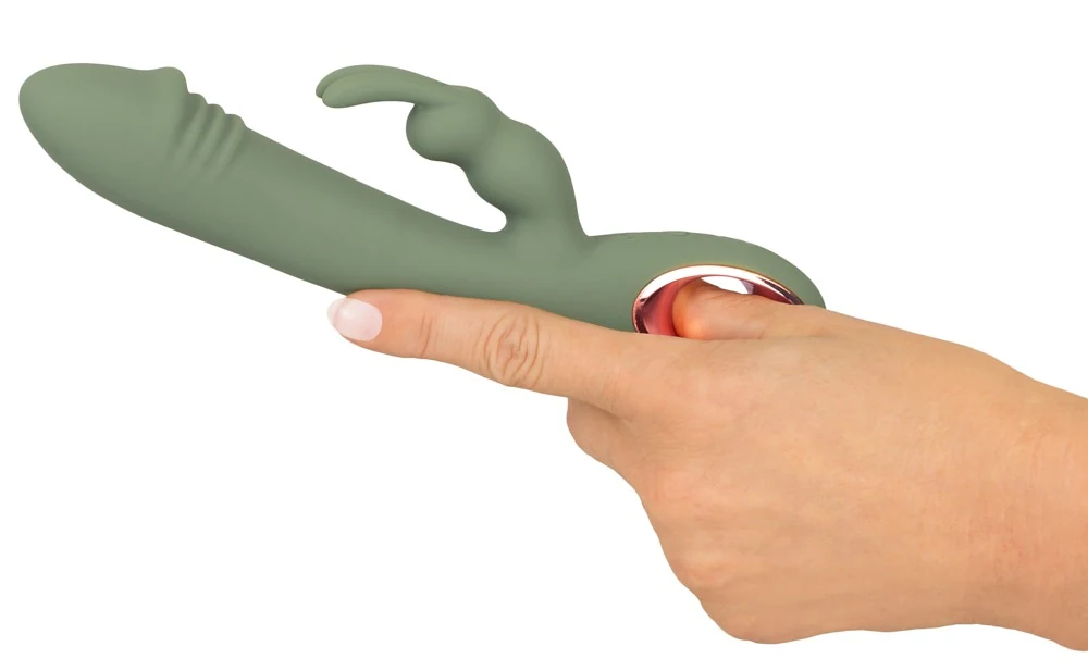 You2Toys Slim Rabbit Olive dubbele vibrator
