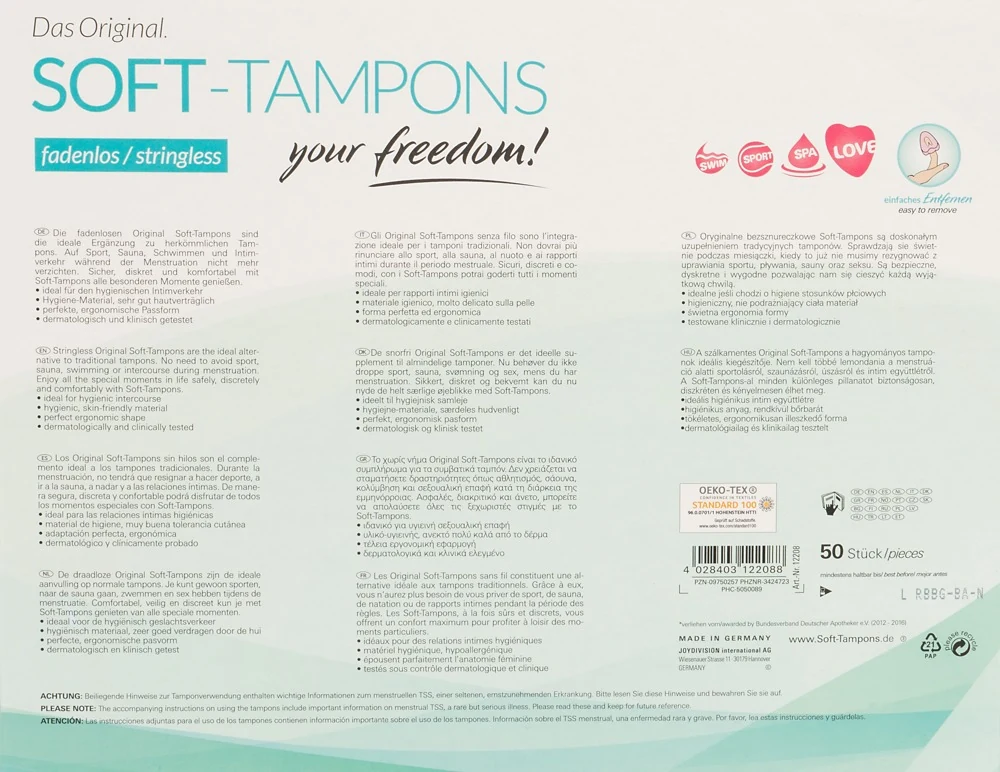 Joydivision zachte tampons zonder touwtje