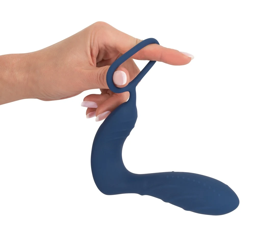 Oplaadbare penisring met perineumstimulator en anaalplug