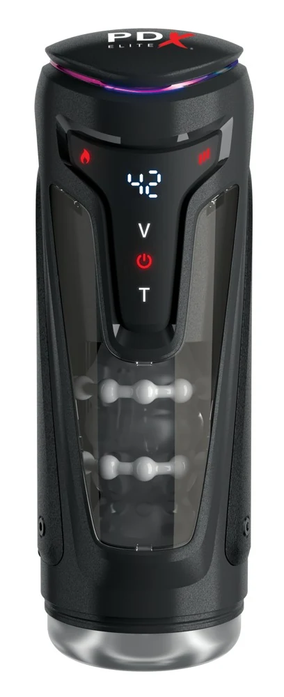 PDX Elite Moto-Bator Pro masturbator met vibratie en warmte