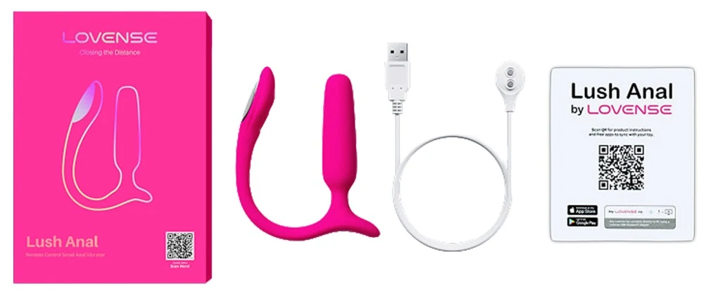 Lovense Lush Anal Bluetooth plug vibrator met LED