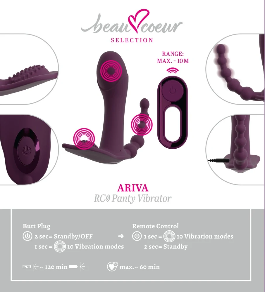 beau cœur ARIVA RC inlegkruisjesvibrator