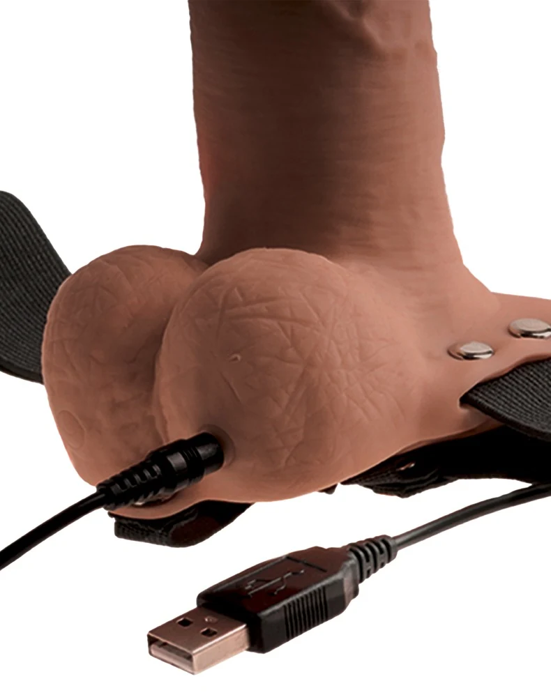 Holle strap-on vibrator met vibratie en verstelbare band