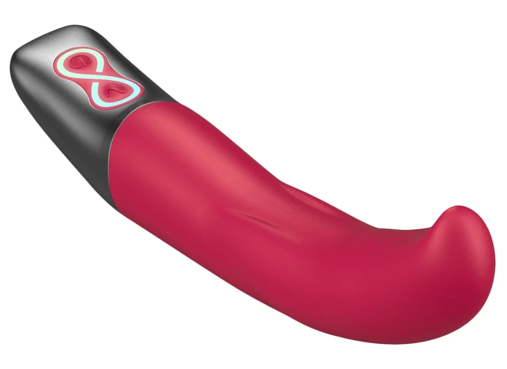 Titanz vibrator met gebogen siliconen tip