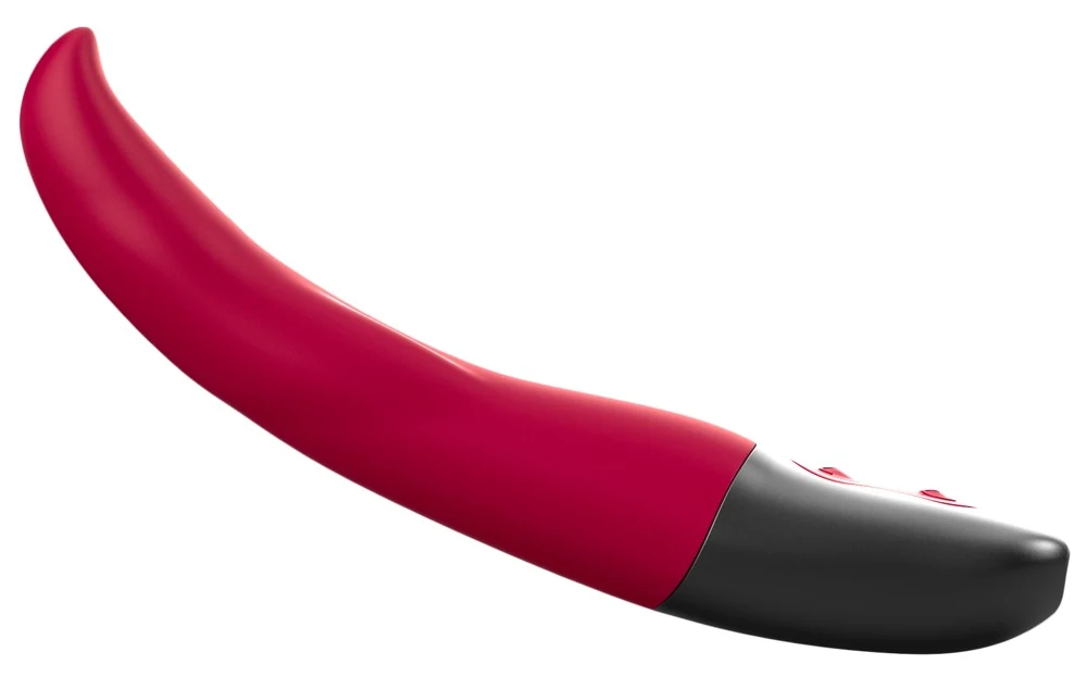 Titanz vibrator met gebogen siliconen tip