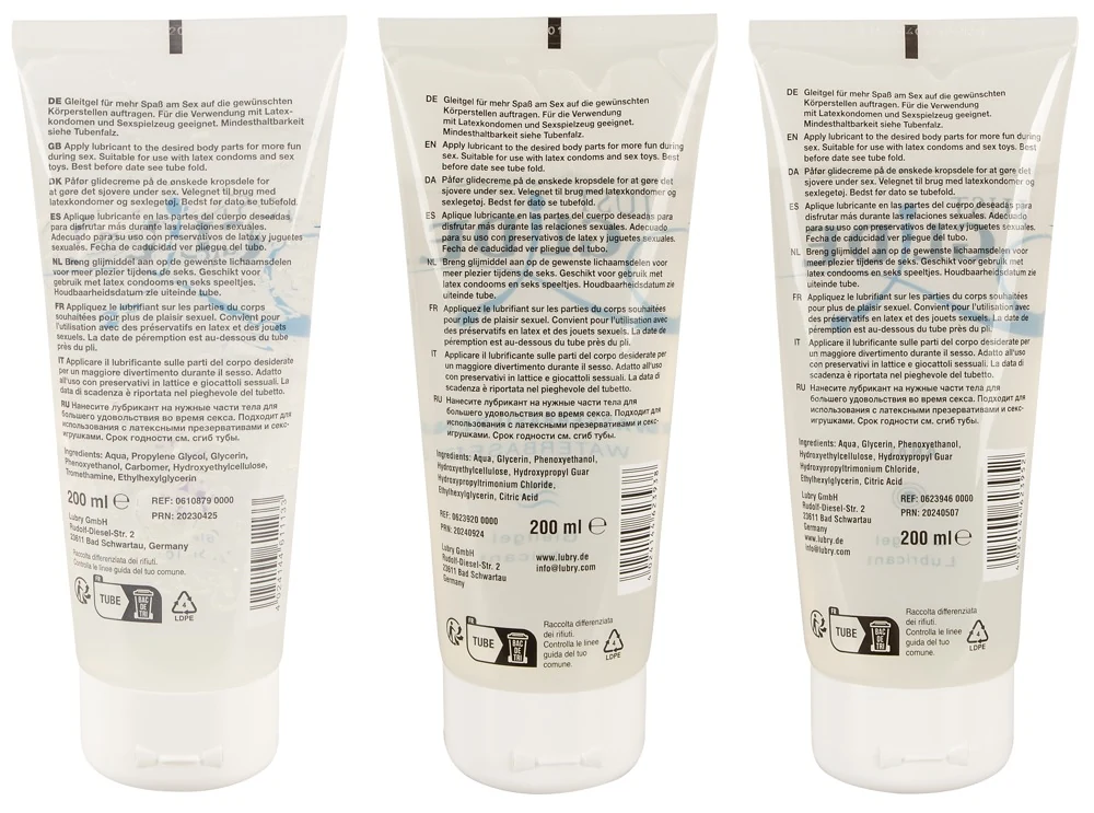 Just Glide glijmiddel set 3 x 200 ml