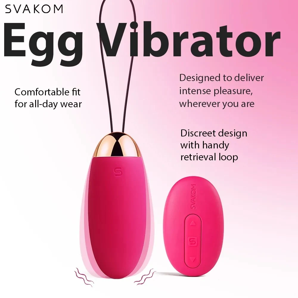 SVAKOM oplaadbaar vibro-ei met afstandsbediening