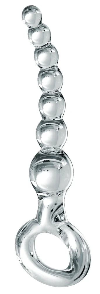 Gebogen glazen anaal balletjesketting