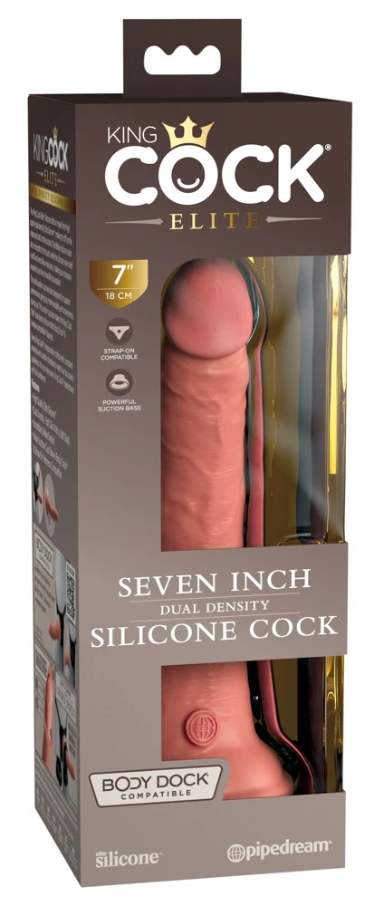 King Cock Elite dual density siliconen dildo 21 cm