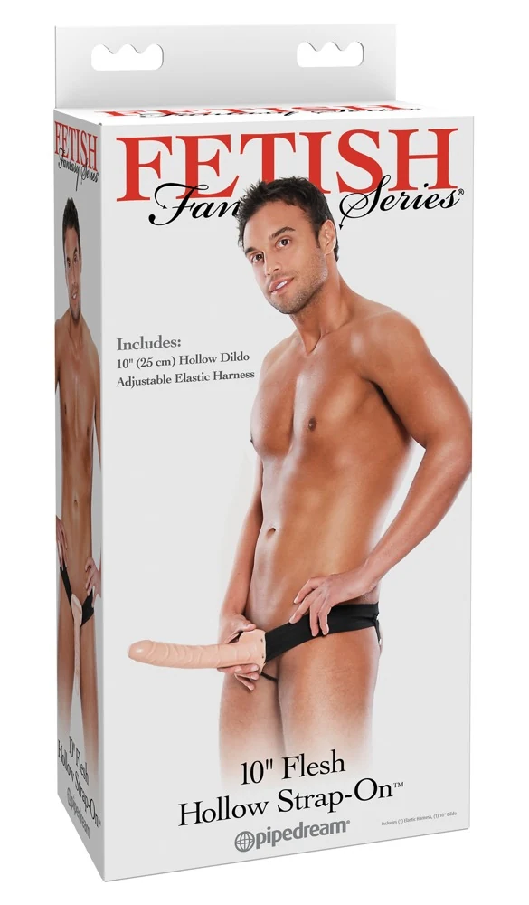 Holle dildo met verstelbare band 25 cm