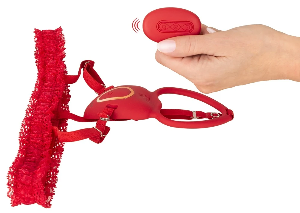 Handsfree clitoris vibrator met kanten jarretel en afstandsbediening