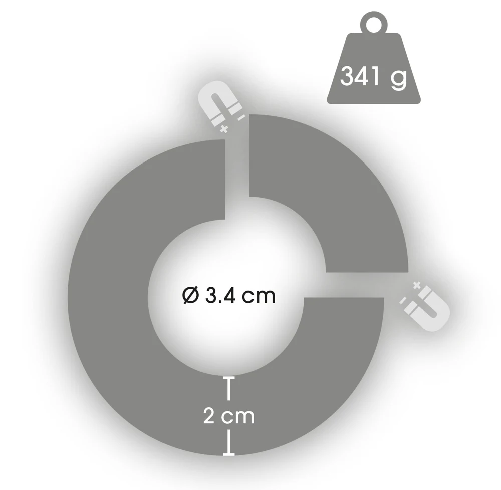 Magnetische penisring en testikelstretcher van staal