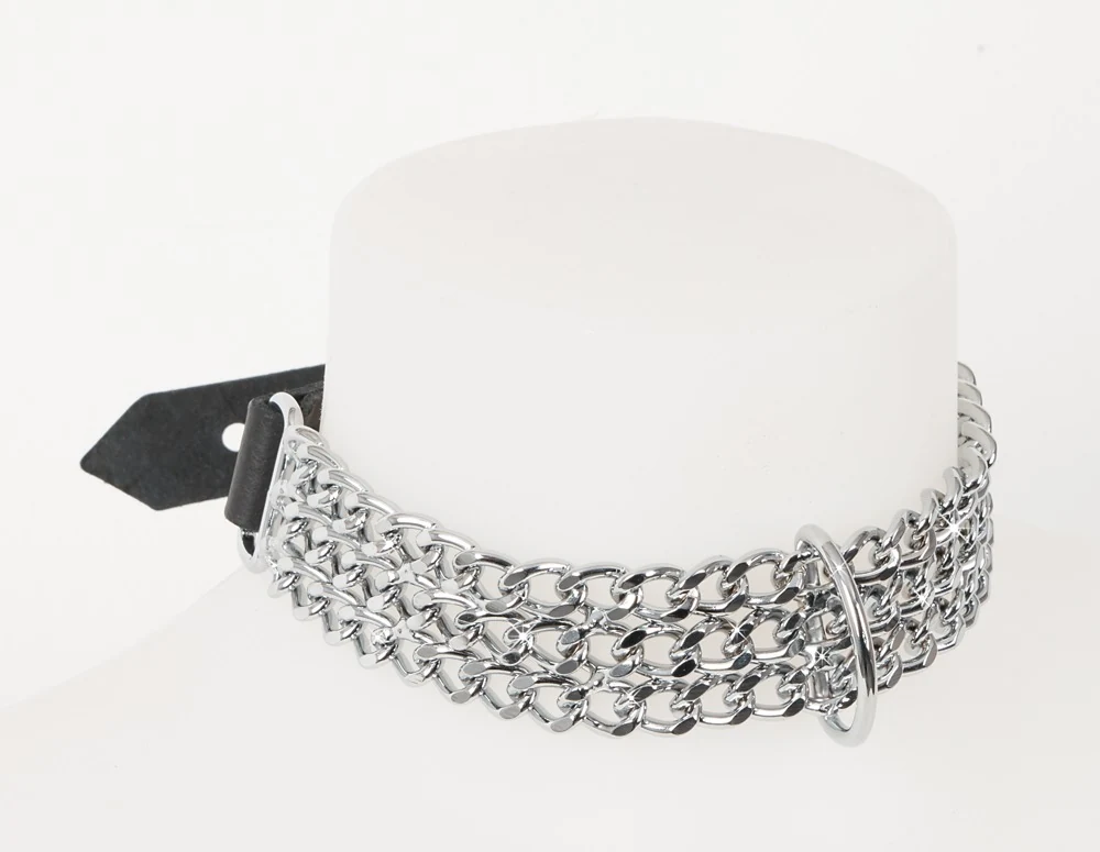 ZADO leren halsband met kettingen