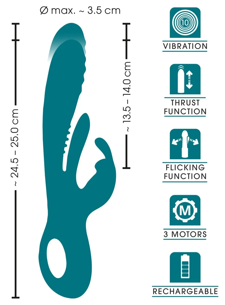 Sweet Smile rabbit vibrator met stuwfunctie