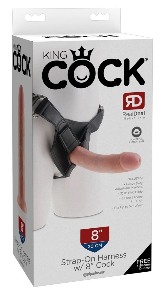 Verstelbare strap-on met verwisselbare dildo