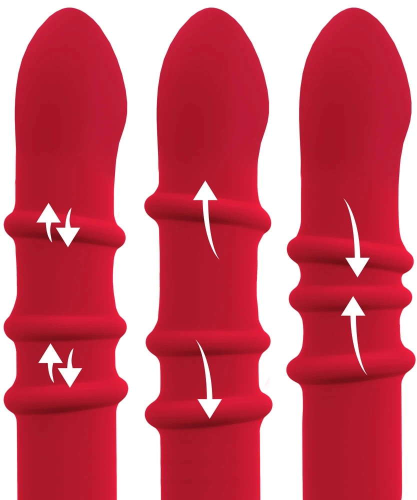 Rabbit vibrator met bewegende ringen