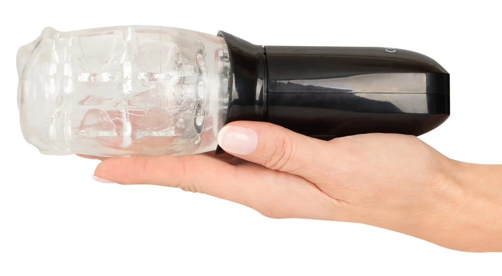 Roterende masturbator met zachte sleeve