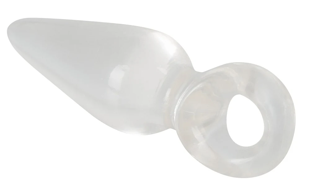 Transparante anaalplug met vingerlus