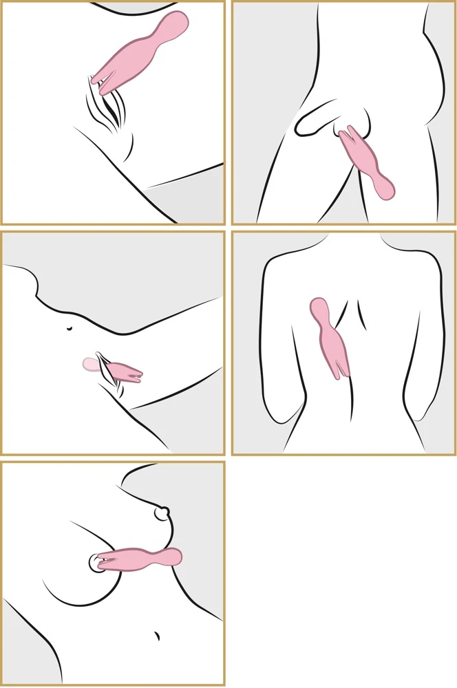 Lay-on vibrator met plezier vingers
