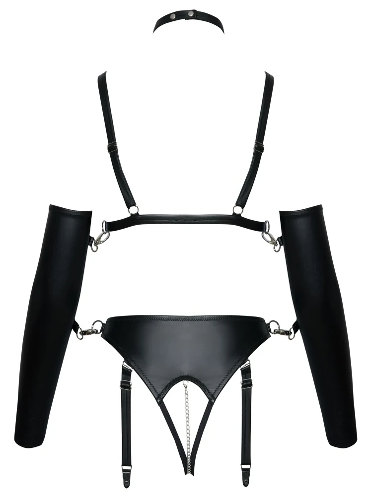 Bad Kitty ouvert set met choker en enkelboeien