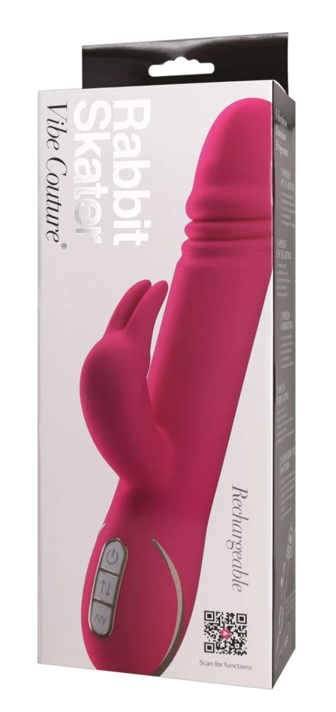 Rabbit vibrator met duw- en vibratiefunctie