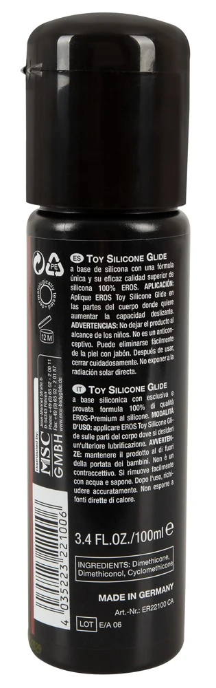EROS glijmiddel voor siliconen speeltjes 100 ml