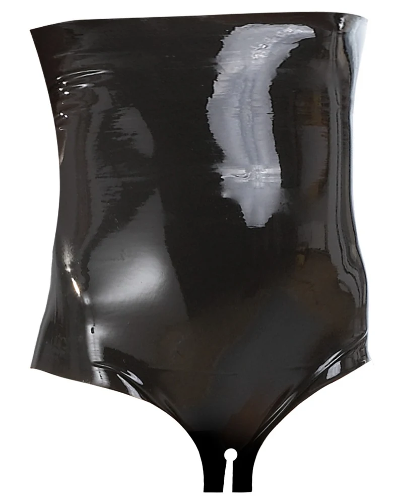 Extravagant hoog uitgesneden latex design