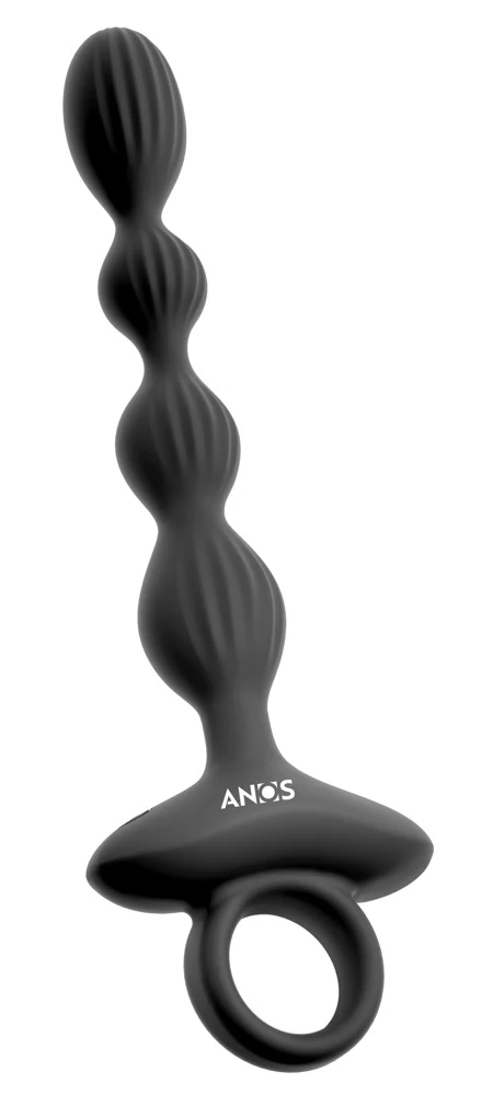 ANOS flexibele anale beads met vibratie