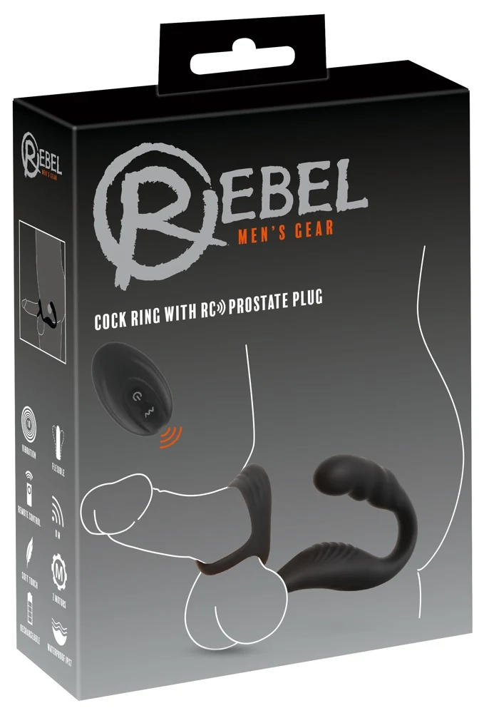 Cock ring met afstandsbediening en prostaatplug