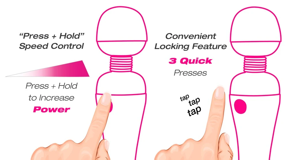 PalmPower oplaadbare massagestaaf waterproof