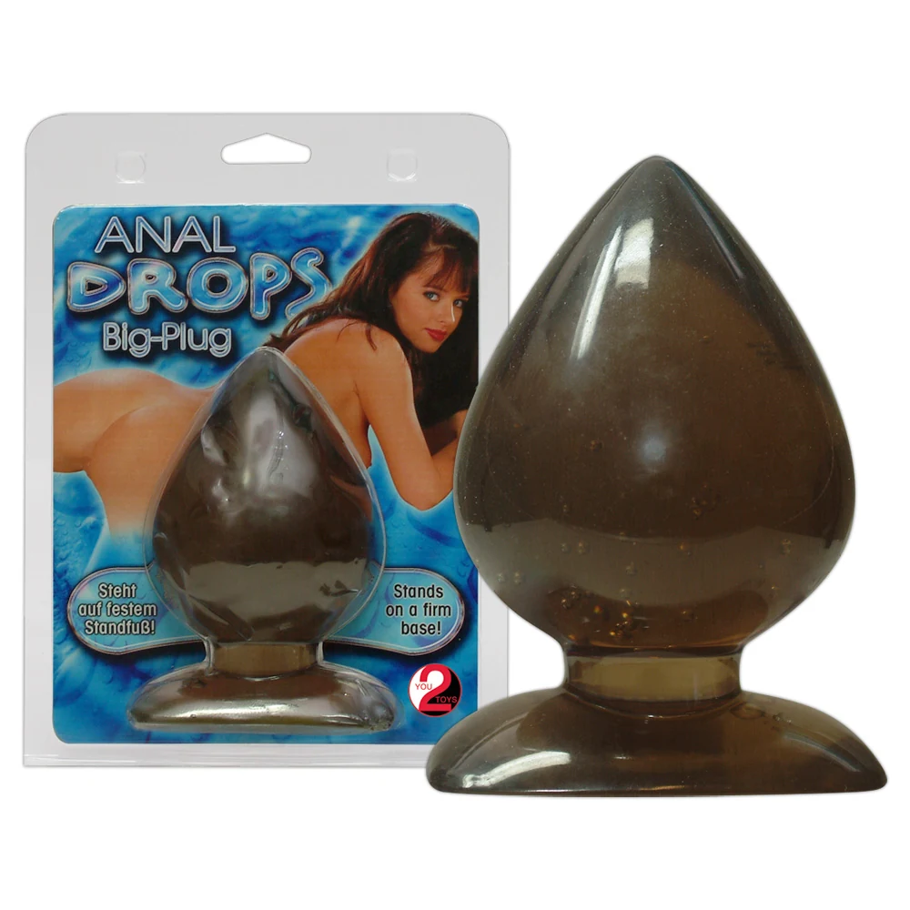 Buttplug zwart transparant 13 cm
