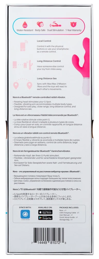 Lovense Nora rabbit vibrator met app