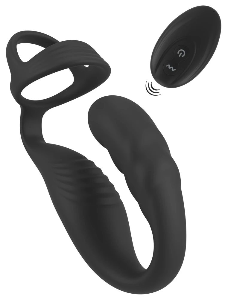 Cock ring met afstandsbediening en prostaatplug