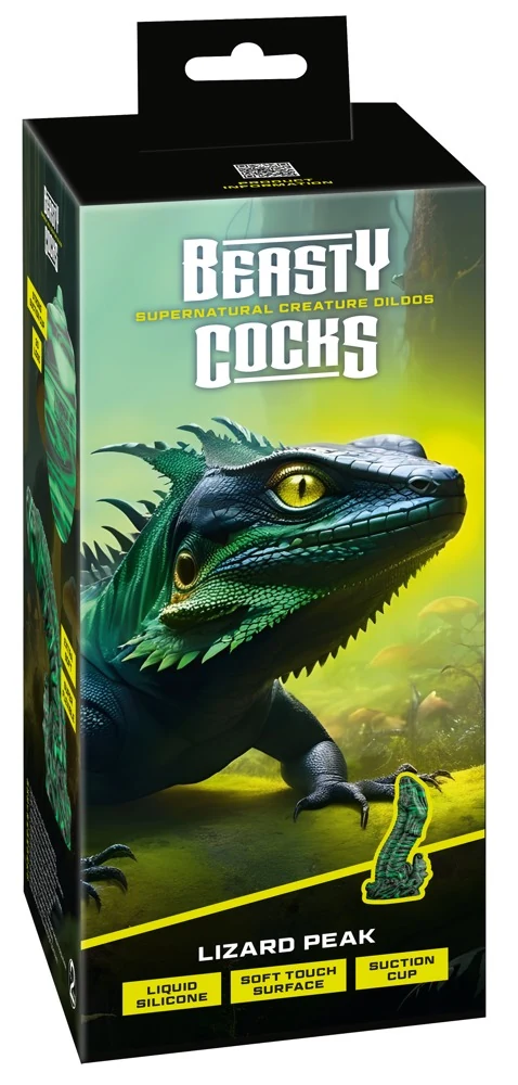 Beasty Cocks Lizard Peak dildo met zuignap 22 cm