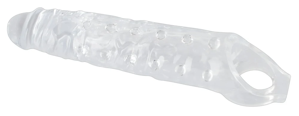 Transparante penissleeve met testikelring