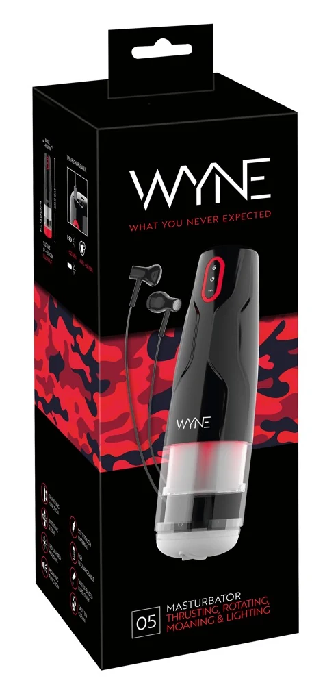 WYNE 05 roterende masturbator met geluid
