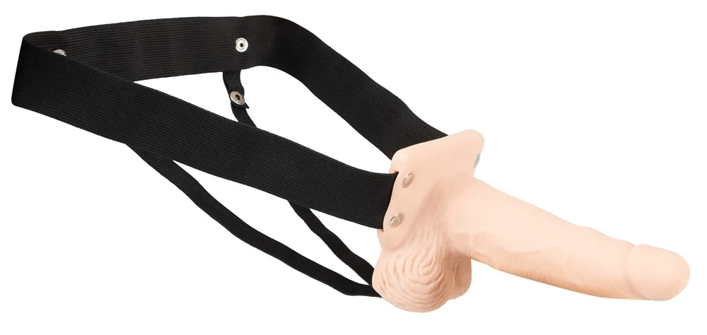 Vibrerende strap-on sleeve met verstelbare jockstrap