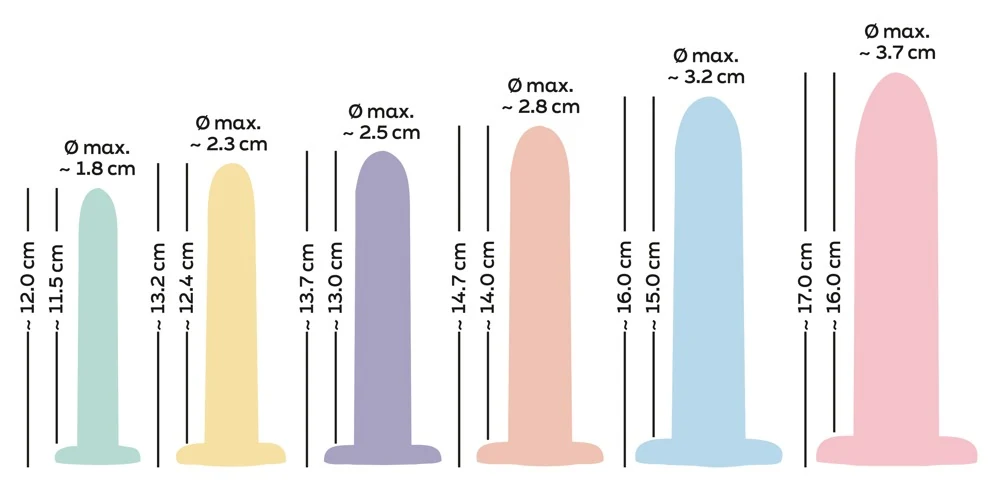 You2Toys Six in a Row trainingsset met 6 siliconen dildo’s